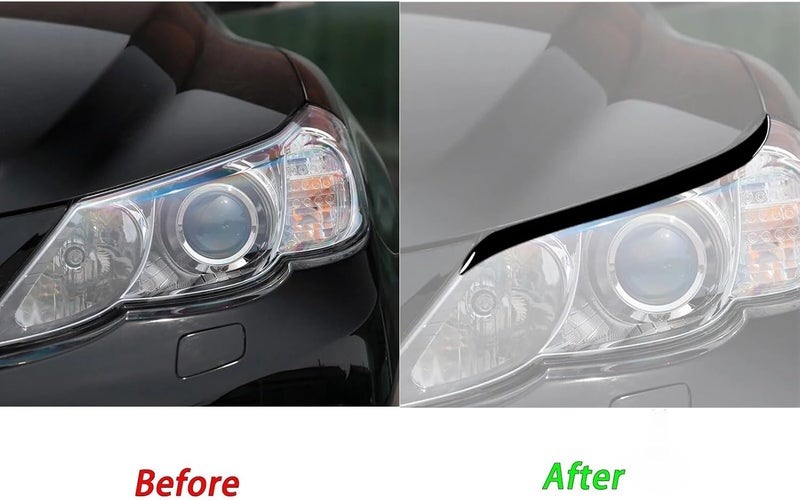 DEMULAX Gloss Black Headlight Eyebrows for Toyota Reiz - Image 3