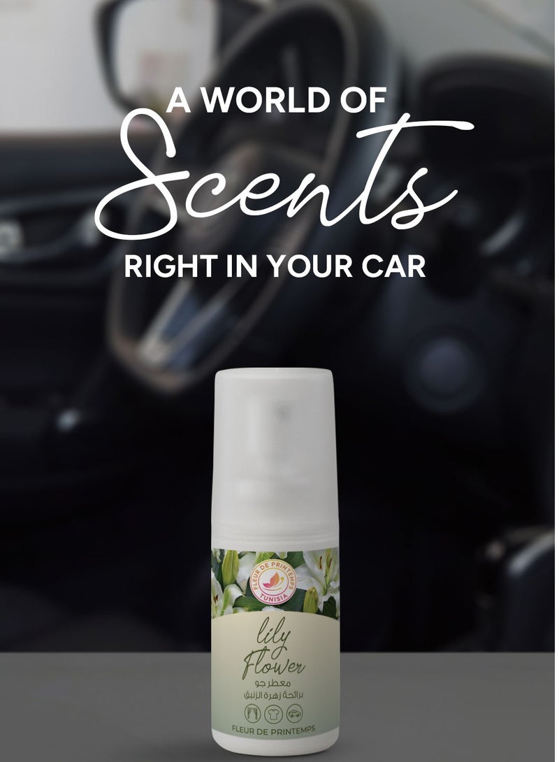 Fleur De Printemps Lily Flower Air Freshener Spray | 30ml | Elegant & Floral Scent | Gas-Free & Anti-Smoking | Ideal for Home, Car, Office - Image 2