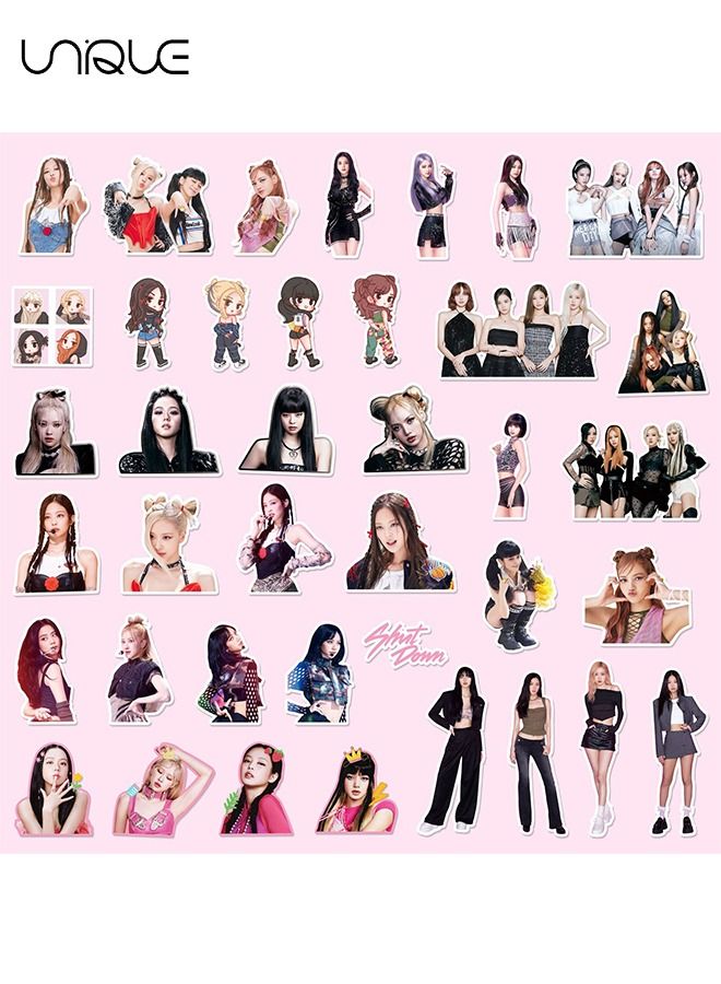 Unique 93 قطعة ألبوم جديد من ملصقات البضائع باللون الأسود الباستيل ملصقات صور بطاقات بريدية ملصقات للأمتعة زجاجات مياه وأجهزة الكمبيوتر المحمولة - Image 3