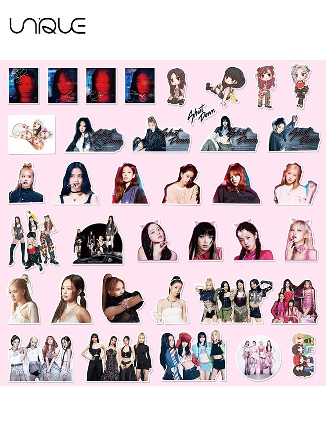 Unique 93 قطعة ألبوم جديد من ملصقات البضائع باللون الأسود الباستيل ملصقات صور بطاقات بريدية ملصقات للأمتعة زجاجات مياه وأجهزة الكمبيوتر المحمولة - Image 4