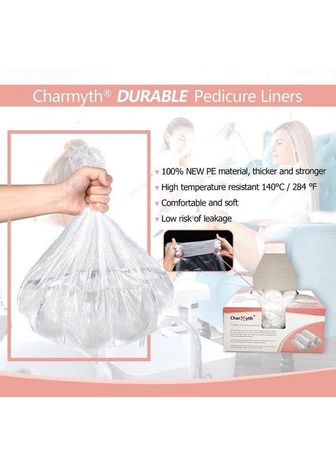Charmyth Pedi Guard Bath Liners, Disposable Pedicure Liners, Spa Footsie Clear Pedi Guard Bath Liners For Foot Bath/Spa/Massage Thick Elastic (100 Count (Pack Of 1))  - Image 4