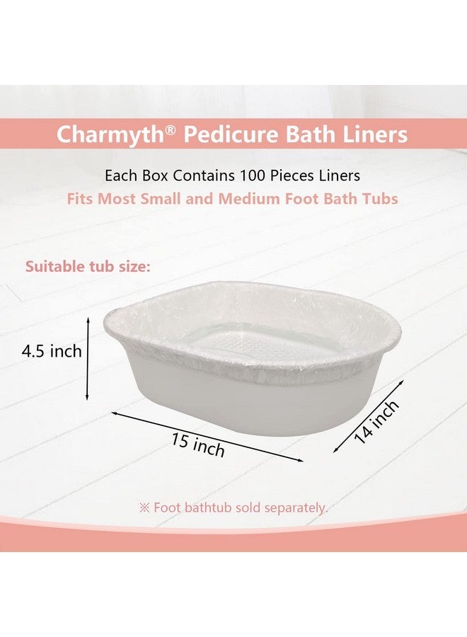 Charmyth Pedi Guard Bath Liners, Disposable Pedicure Liners, Spa Footsie Clear Pedi Guard Bath Liners For Foot Bath/Spa/Massage Thick Elastic (100 Count (Pack Of 1))  - Image 2