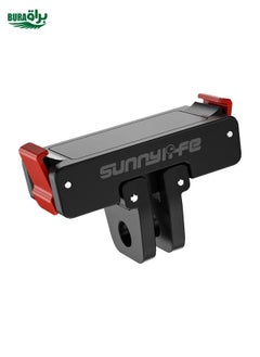 BURAQ For DJI Osmo Action 5 Pro / 4 / 3 Sunnylife Foldable Magnetic Quick Release Mount Action Camera Selfie Stick Tripod Adapter Cam Stand (Black)  - Image 1