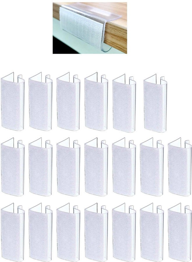 20 Pieces Table Skirt Clips, Transparent Windproof Table Cover Bracket Clips, Transparent Table Edge Clips, Suitable for Weddings, Family Meetings, Parties, Picnic Terrace Banquets  - Image 1