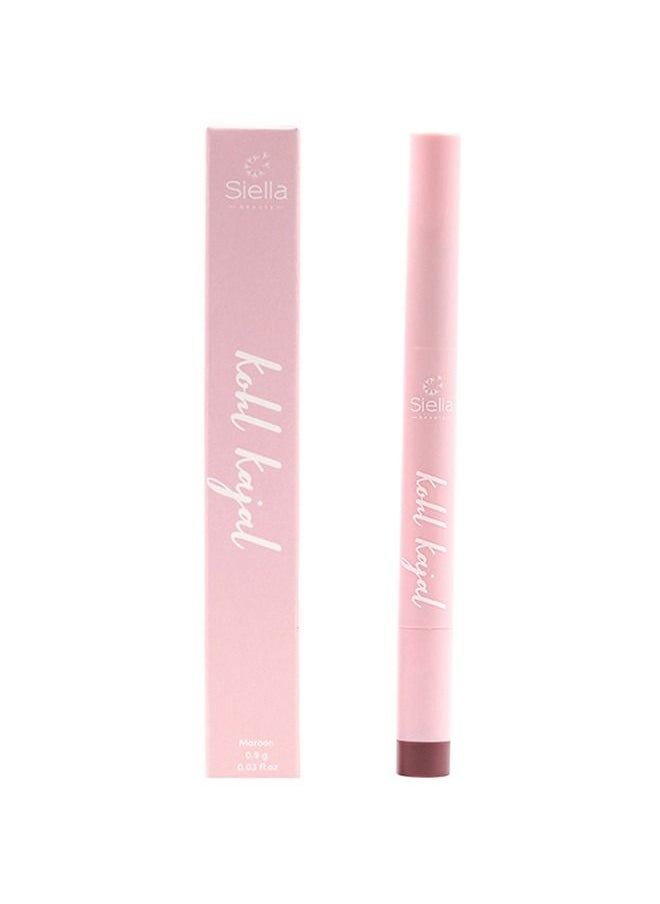 Siella Beauty Multi Purpose Maroon Creamy Kohl Kajal 0.9gm Long Stay With One Swipe Smooth Application 3-in-1 Kajal Eyeliner Smokey Eyeshadow  - Image 2
