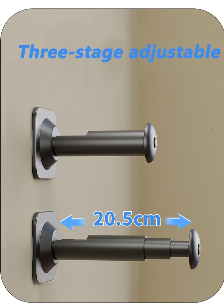 HOMESTAR 2 - Piece Multifunctional Hanger Storage Set - Expandable Wall - Mounted Laundry Rack, No - Drill Needed, Ideal for Balcony, Home Organization & Space Saving - Image 3