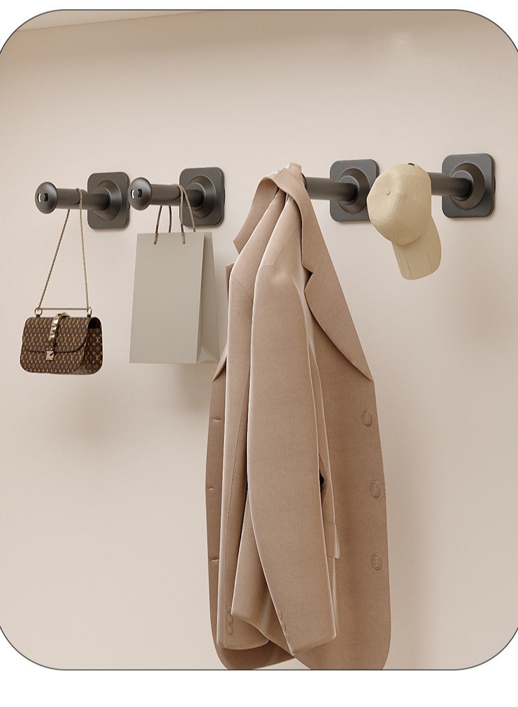 HOMESTAR 2 - Piece Multifunctional Hanger Storage Set - Expandable Wall - Mounted Laundry Rack, No - Drill Needed, Ideal for Balcony, Home Organization & Space Saving - Image 5