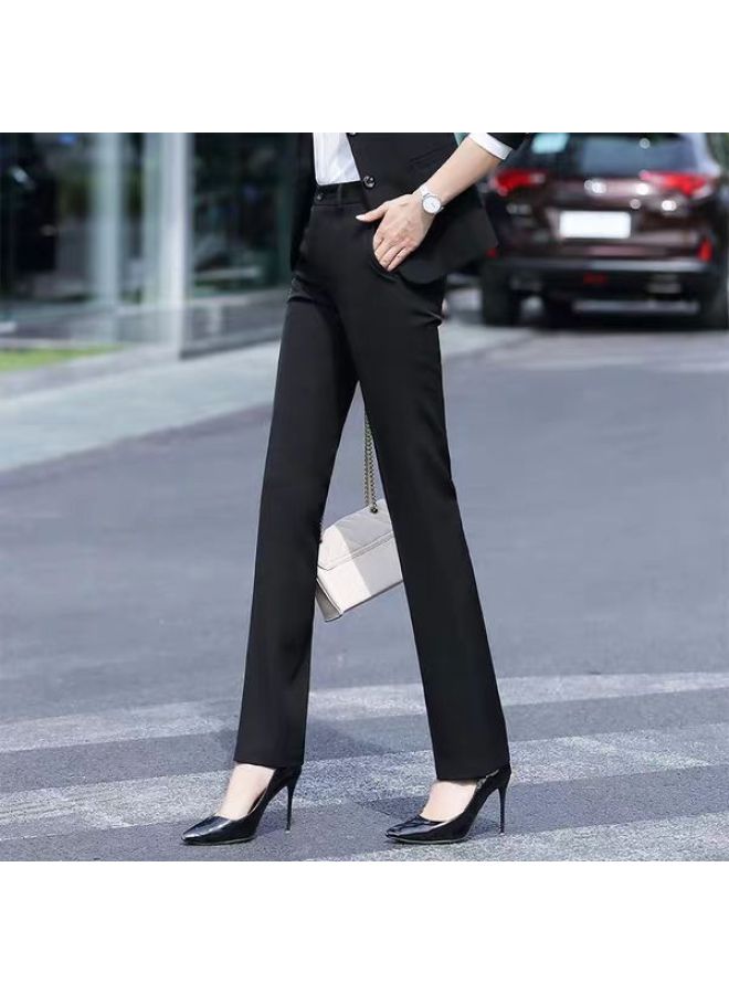 Women's Suit Pants For Spring, Autumn And Winter High Waist Straight Tube Slim Fit Business Suit Pants Trousers Work Trousers Overalls