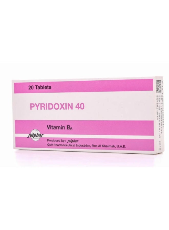 Pyridoxin 40MG Tablets 20’S