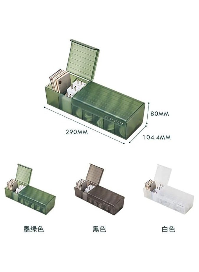 IBAMA Acrylic Cable Storage Box Data Line Storage Container Desk Stationery Makeup Organizer Key Jewelry Box Office (White) - Image 5