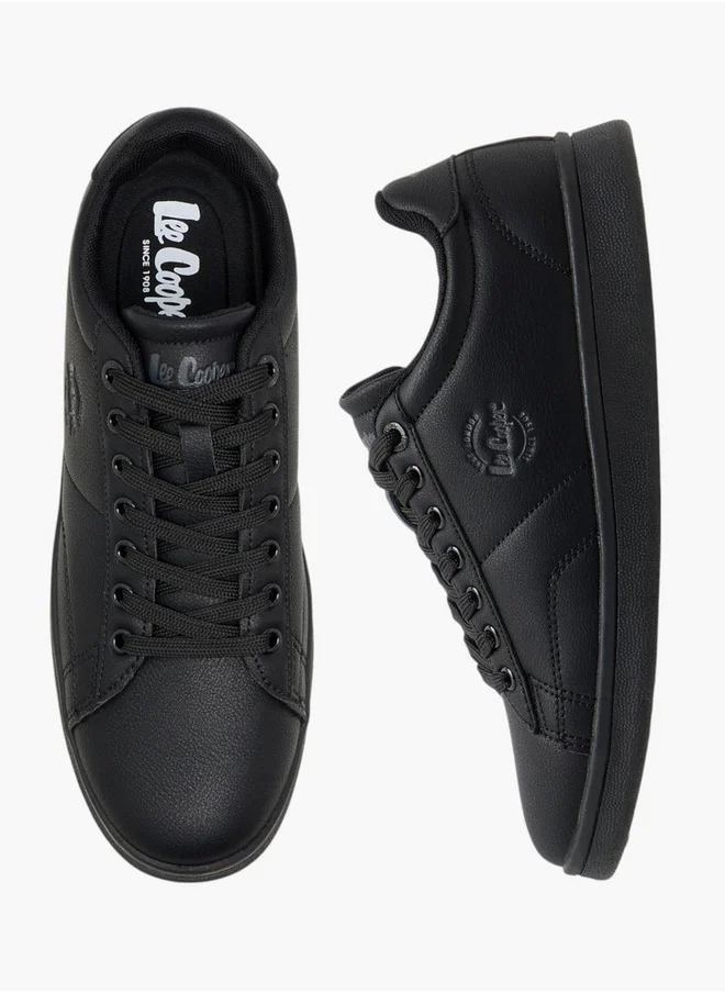 لي كوبر Women's Logo Print Lace-Up Sneakers