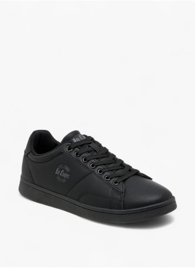 لي كوبر Women's Logo Print Lace-Up Sneakers