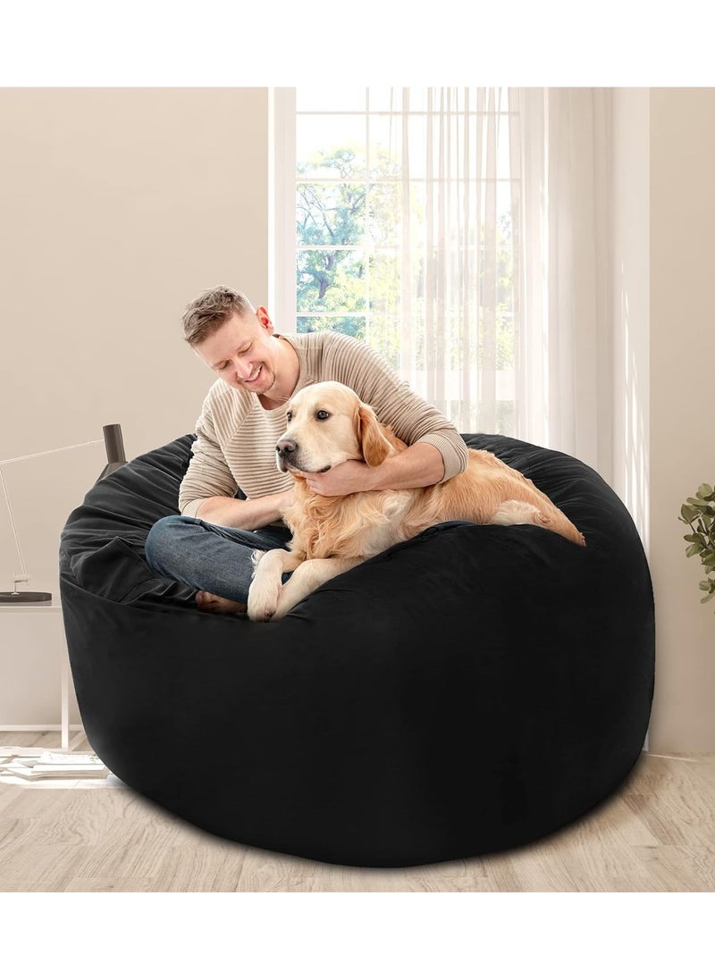 Comfy مريح أسود مخملي كبير كلاسيكي بين باج  - Image 1