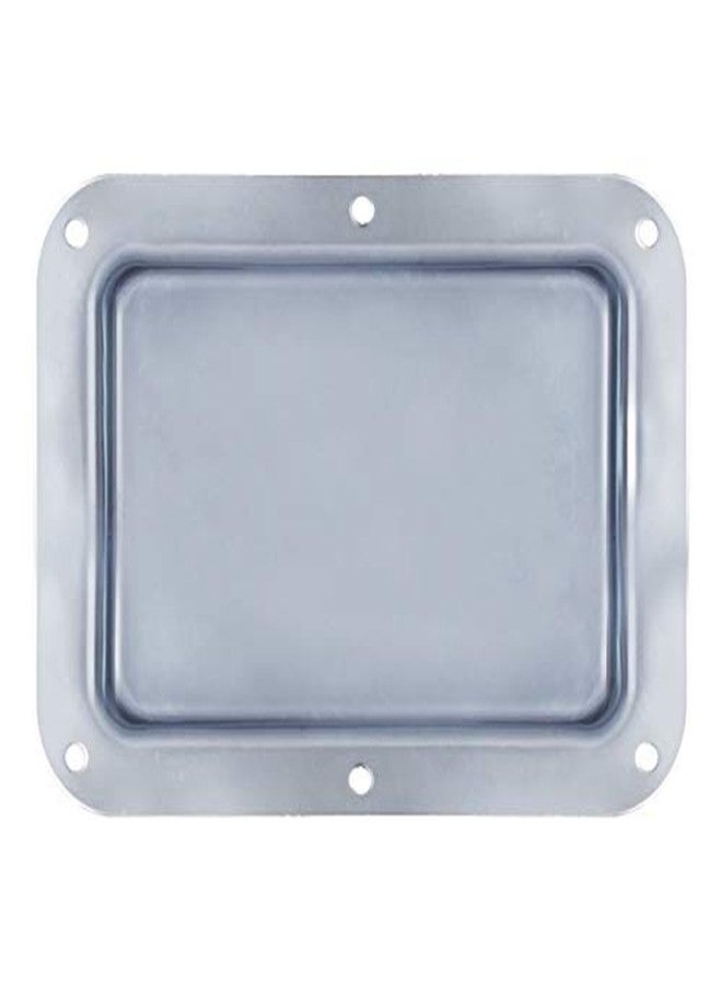 Penn Elcom Large Plain Dish with Self-Adhesive Tour Label | 16mm / 5/8" Recessed Steel Dish for Flight Cases & Road Cases | Durable Case Hardware for Touring & Event Equipment - Image 1
