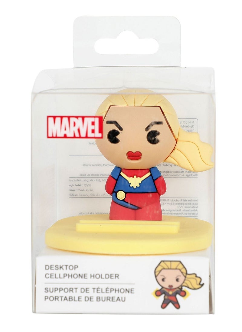 Miniso - Cute Cartoon Captain Marvel Universal Desktop Table Mobile Phone Holder Stand for iPhone Samsung Xiaomi Huawei - Image 1