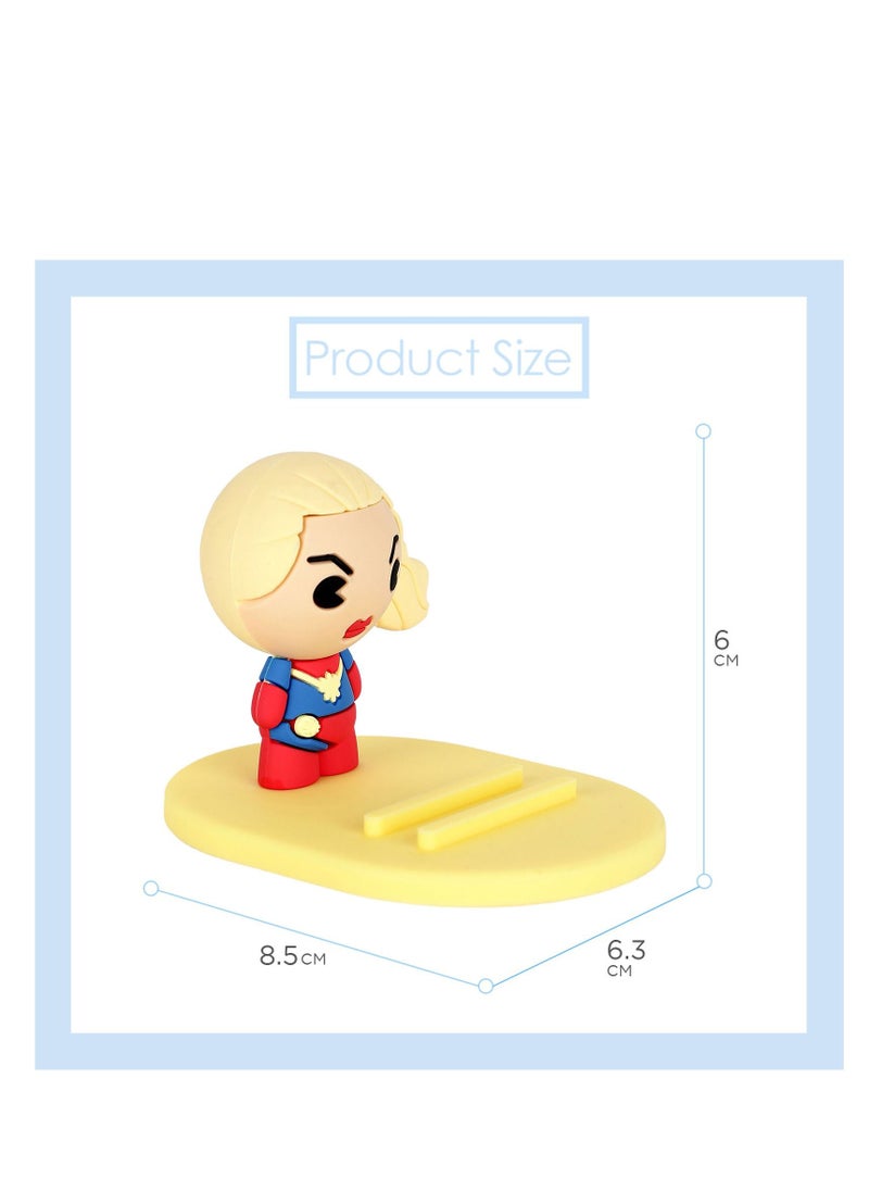 Miniso - Cute Cartoon Captain Marvel Universal Desktop Table Mobile Phone Holder Stand for iPhone Samsung Xiaomi Huawei - Image 1