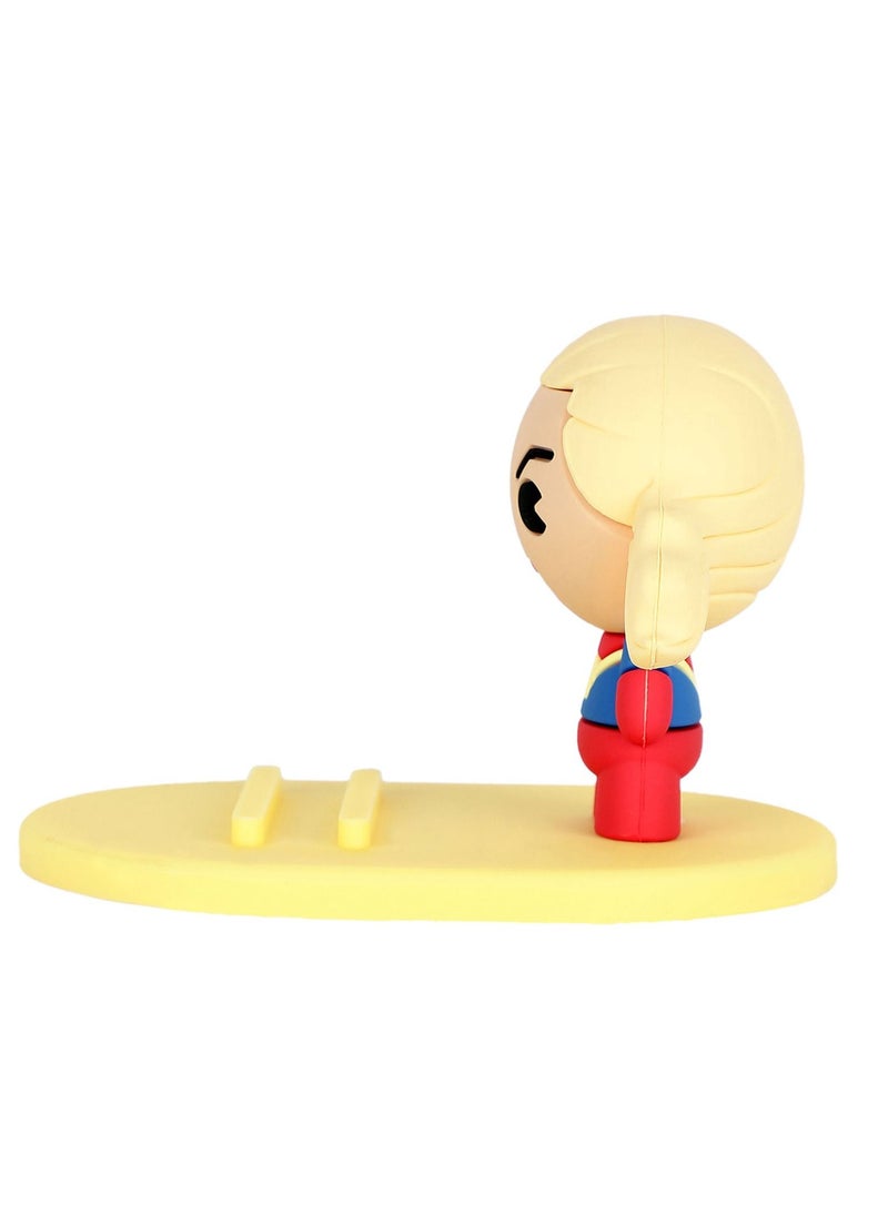 Miniso - Cute Cartoon Captain Marvel Universal Desktop Table Mobile Phone Holder Stand for iPhone Samsung Xiaomi Huawei - Image 1
