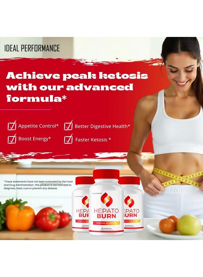 IDEAL PERFORMANCE Hepato Burn Capsules, Official Hepato Burn Supplement Pills, Overall Health Support, All Natural Keto Capsule to Sustain Active Lifestyle & Fitness Goals, Premium HepatoBurn Reviews (3 Pack) - Image 5