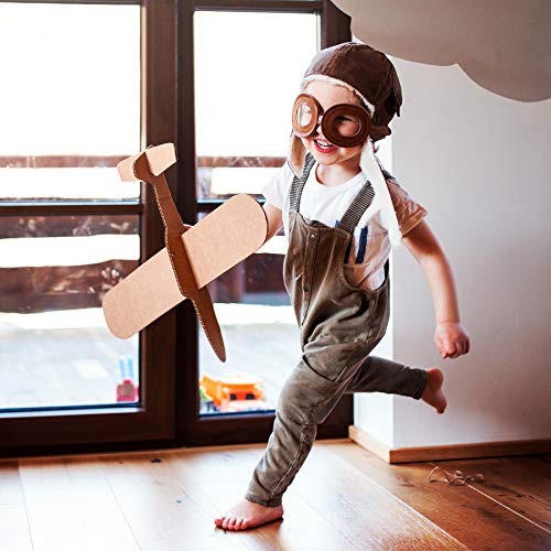 Happy Will Baby Pilot Hat Warm Aviator Cap with Earflaps Unisex Kids Fleece Winter Protect Beanie Hat for Kids Boys(Brown) - Image 5