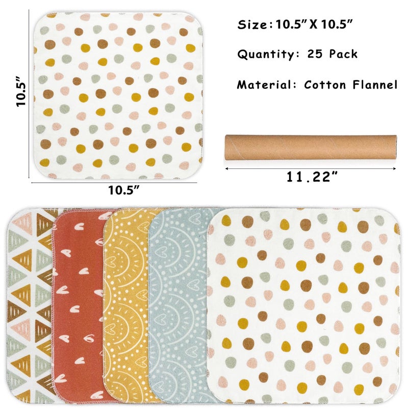 ROGITU 25 Pack Reusable Tissue Paperless Towel Roll Washable Cotton for Kitchen Towels Zero Waste Products Replacement Tissue (RT-K) - Image 2