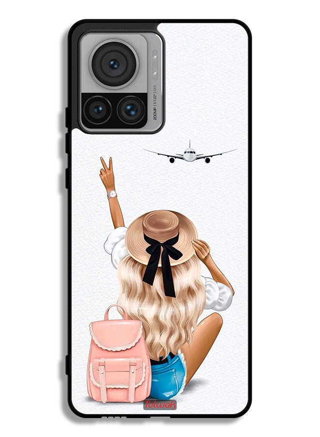 Tolwak Motorola Edge 30 Ultra Protective Case Cover Girl Love Travel - Image 1