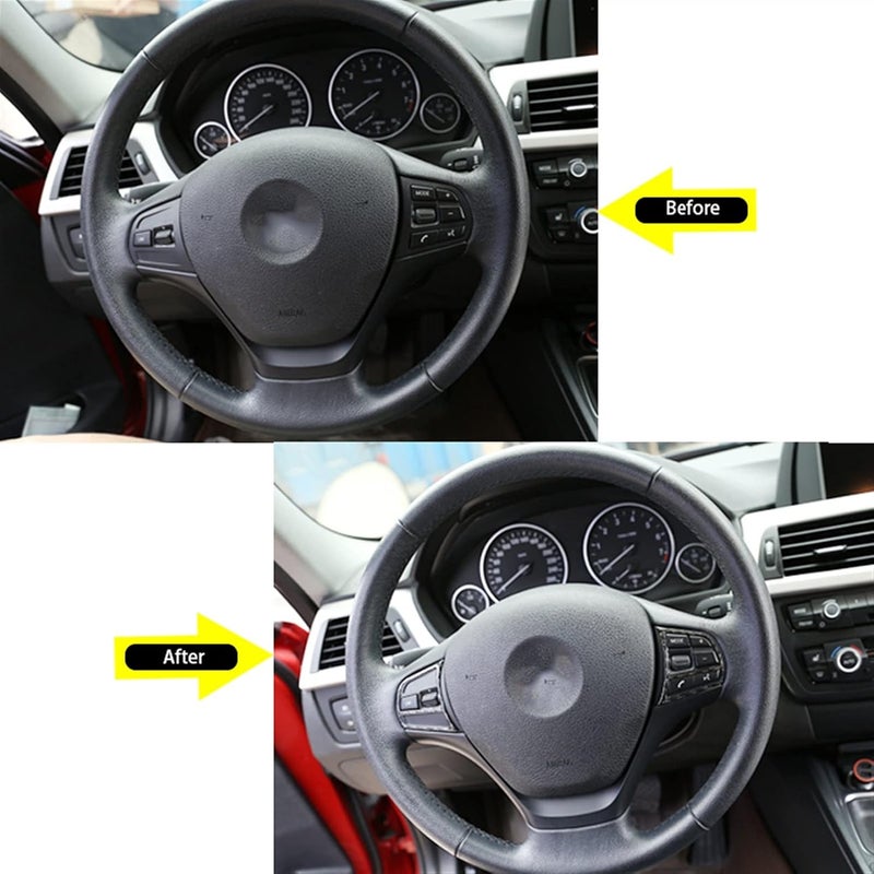 Wivplex Carbon Fiber Steering Wheel Button Frame Trim for BMW - Image 3