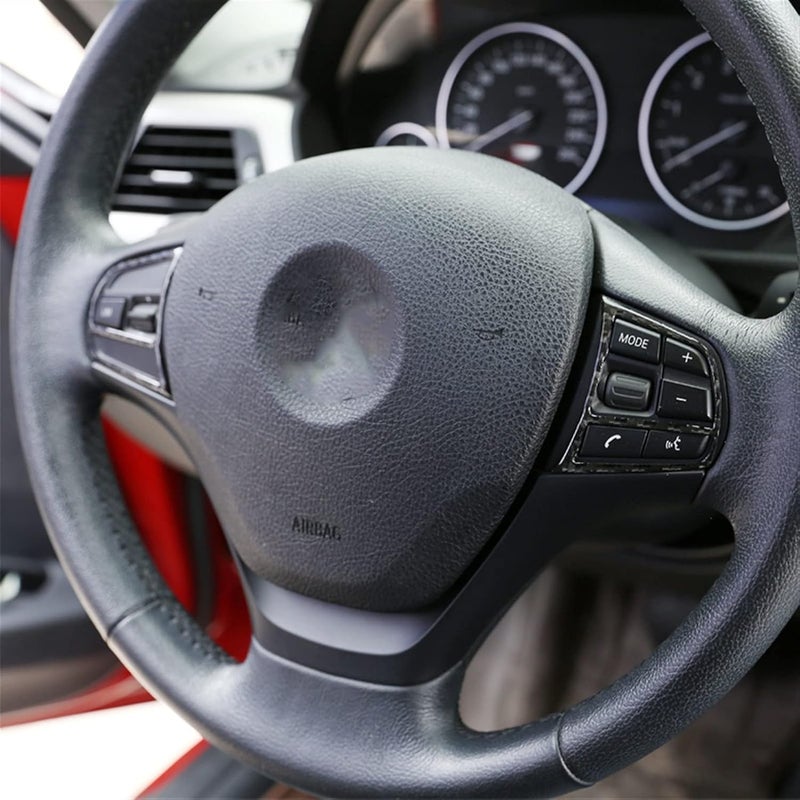 Wivplex Carbon Fiber Steering Wheel Button Frame Trim for BMW - Image 5
