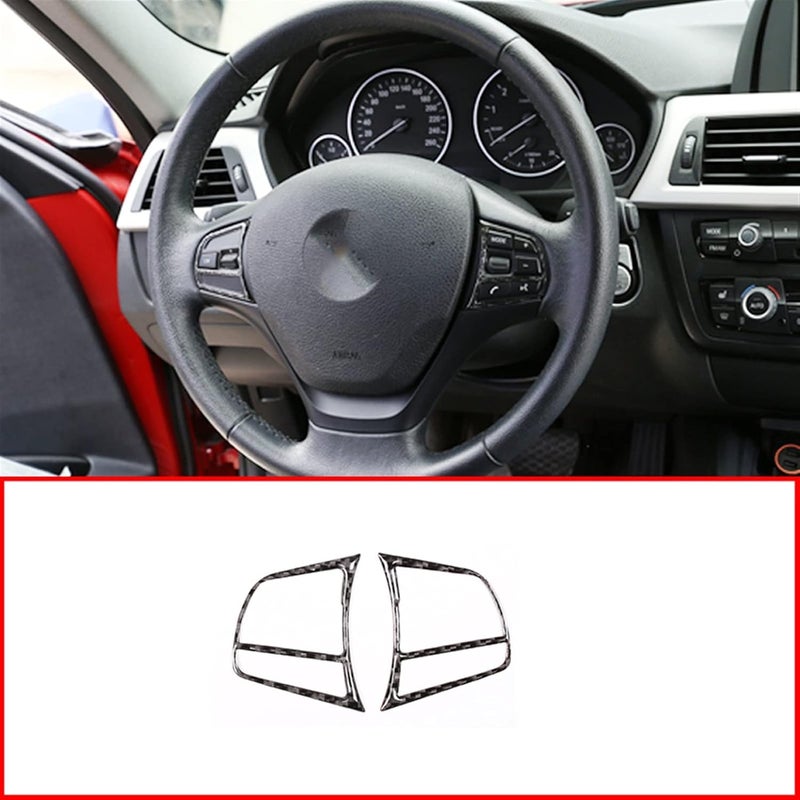 Wivplex Carbon Fiber Steering Wheel Button Frame Trim for BMW - Image 4
