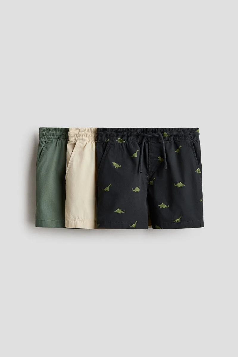 H&M 3-pack cotton shorts