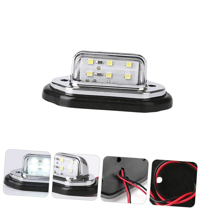 2Pcs White LED License Plate Light Side Marker Lamp For Trucks SUVs High Brightness - Image 4