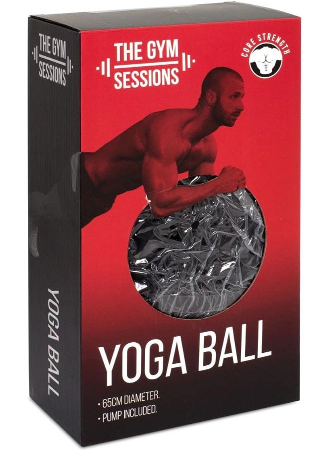 Thumbs Up 65CM Exercise Ball For Fitness, Pilates - The Gym Sessions Balance Core Workout Yoga Ball With Pump - Image 4