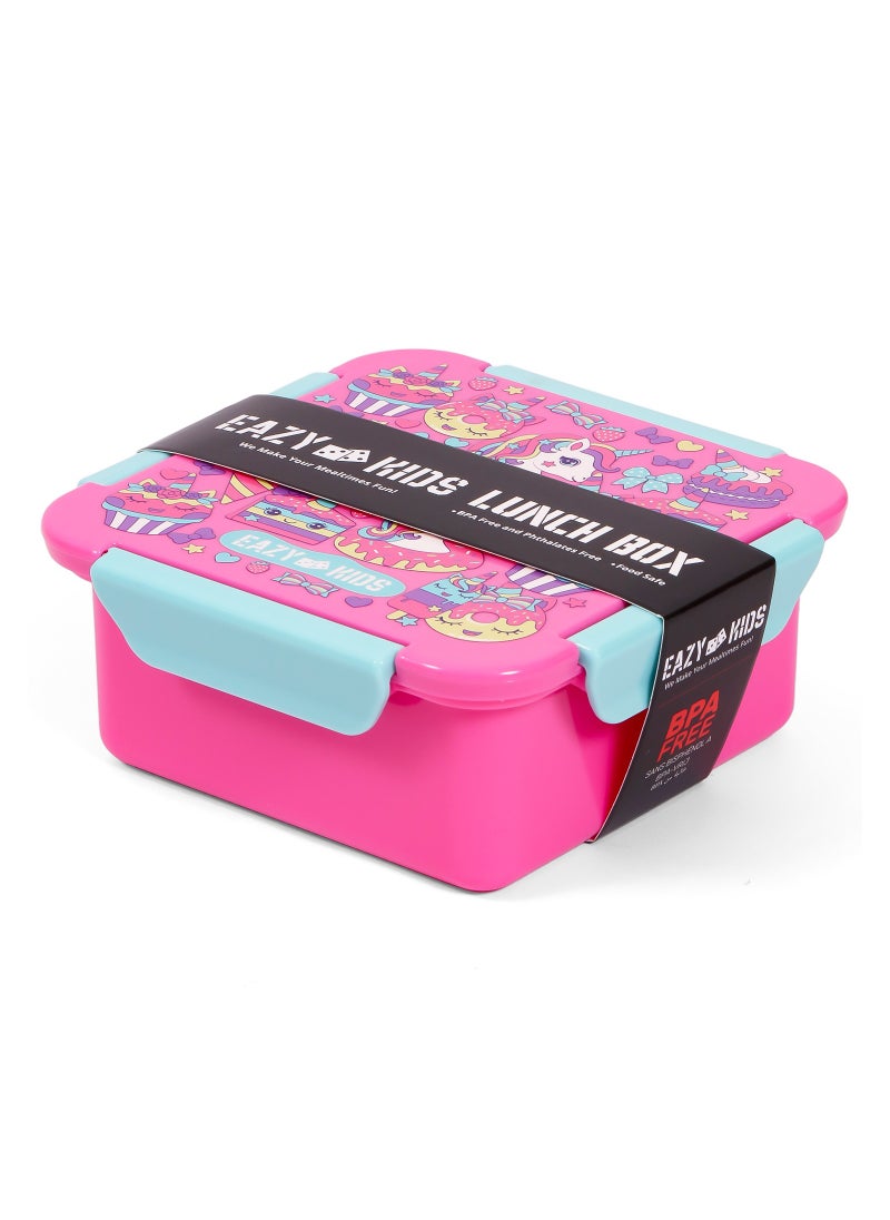 Eazy Kids - Lunch Box Unicorn Desert  650Ml - Pink - Image 1