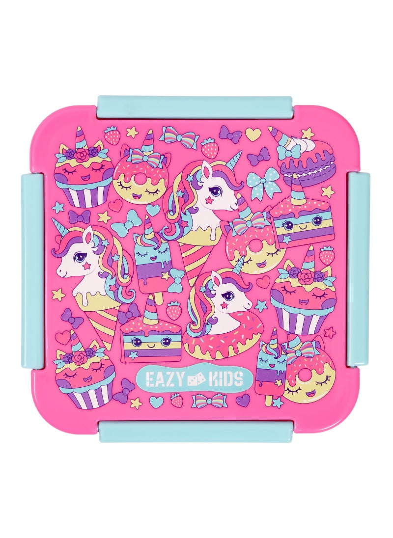 Eazy Kids - Lunch Box Unicorn Desert  650Ml - Pink - Image 1