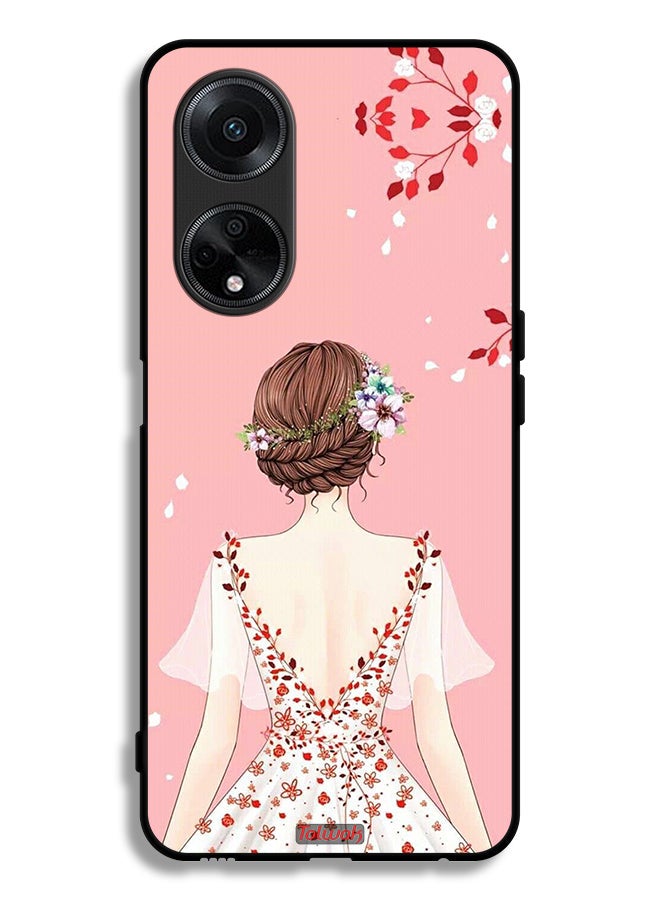 Tolwak Oppo A1 5G Protective Case Cover Standing Girl Art - Image 1