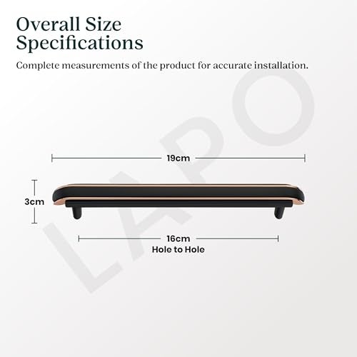 LAPO 2 Piece 6 Inch Drawer Handle for Kitchen Cabinets, Cupboards, Drawers – Black Rose Gold Finish Pull Handle for Modern Furniture (Pack of 2) - Image 2
