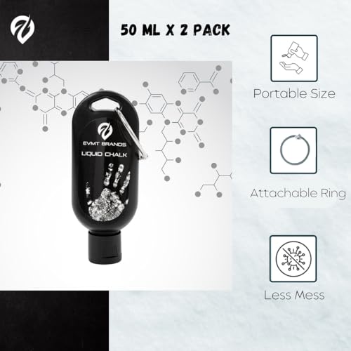 EVMT Brands Liquid Chalk. Mess Free Gym Chalk for Weightlifting, Gymnastics, Rock Climbing, Dancing, and Lifting. Sweat Resistant and Long Lasting for Stronger Hand Grip. Package May Vary. - Image 3