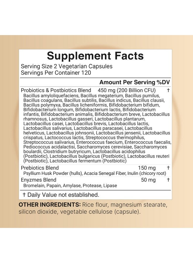 نايتشر بيل بروبيوتيك ٢٠٠ مليار وحدة تشكيل مستعمرة - ٤٠ سلالة لكل حصة | ٢٤٠ كبسولة نباتية مع بريبيوتيك وبروبيوتيك لصحة الجهاز الهضمي - صحة الأمعاء ودعم الانتفاخ | بروبيوتيك يومي للنساء والرجال - Image 2