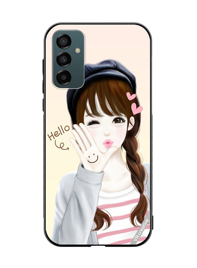 VR CREATIVE Protective Case Cover For Samsung Galaxy M23 Hello Girl Design Multicolour - Image 1
