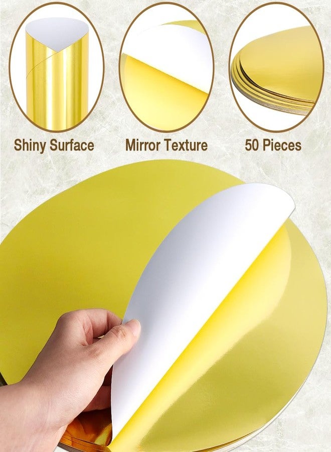 Goalfly 50PCS Round Gold Placemats, 13 Inch Disposable Placemats Table Mats for Dining, Table Mats for Birthday Wedding Bridal Shower - Image 4