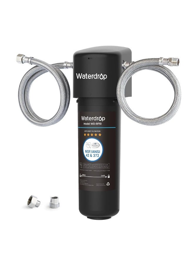 Waterdrop Waterdrop 10UA Under Sink Water Filter System, Reduces Lead, Chlorine, Bad Taste & Odor, Under Counter Water Filter Direct Connect to Kitchen Faucet, NSF/ANSI 42 Certified, 8K Gallons, USA Tech  - Image 1