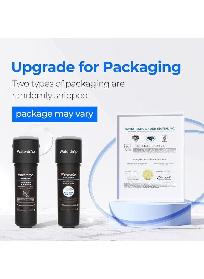 Waterdrop Waterdrop 10UA Under Sink Water Filter System, Reduces Lead, Chlorine, Bad Taste & Odor, Under Counter Water Filter Direct Connect to Kitchen Faucet, NSF/ANSI 42 Certified, 8K Gallons, USA Tech  - Image 3