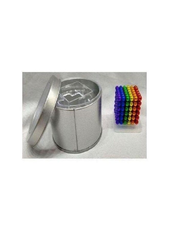216PCS Magnetic Balls Cube – Rainbow Magnetic Beads with Metal Case - Image 1