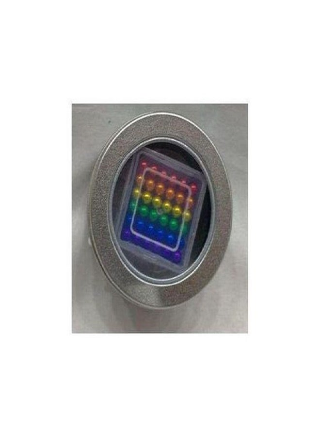 216PCS Magnetic Balls Cube – Rainbow Magnetic Beads with Metal Case - Image 2