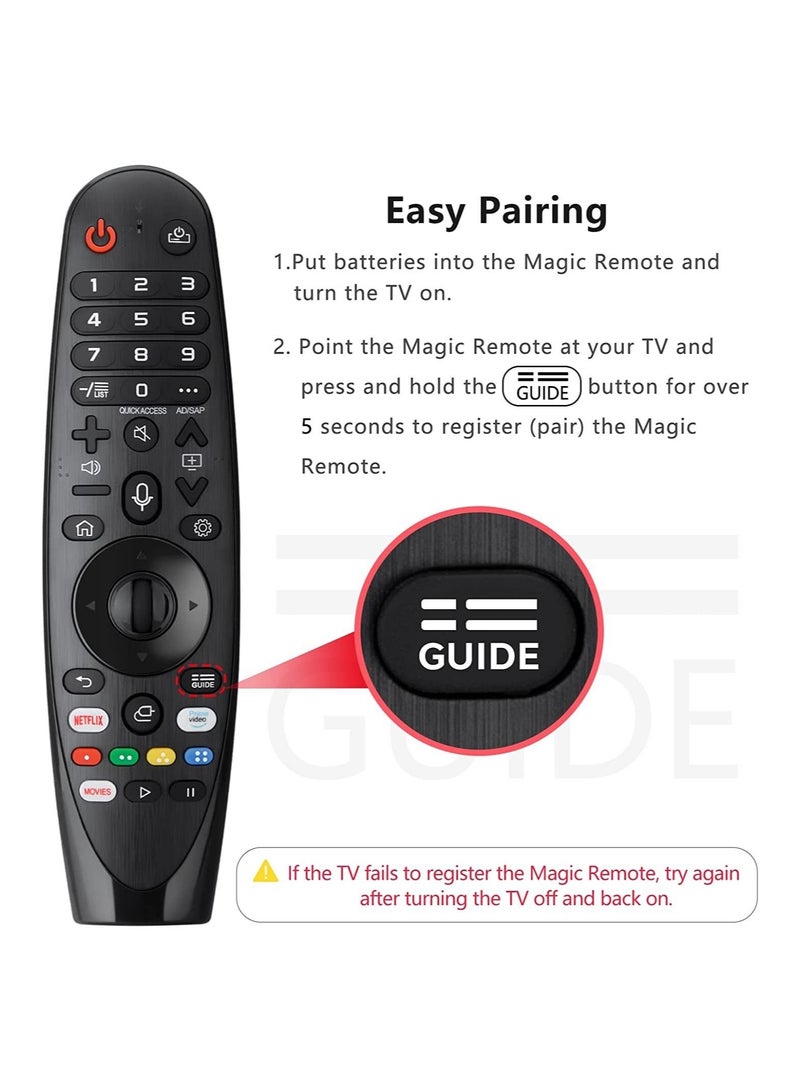 ELTRAZONE Voice Magic Remote AKB75855501 for LG AN-MR20GA AN-MR19BA Smart TV Magic Remote Replacement, with Pointer Function - Image 3