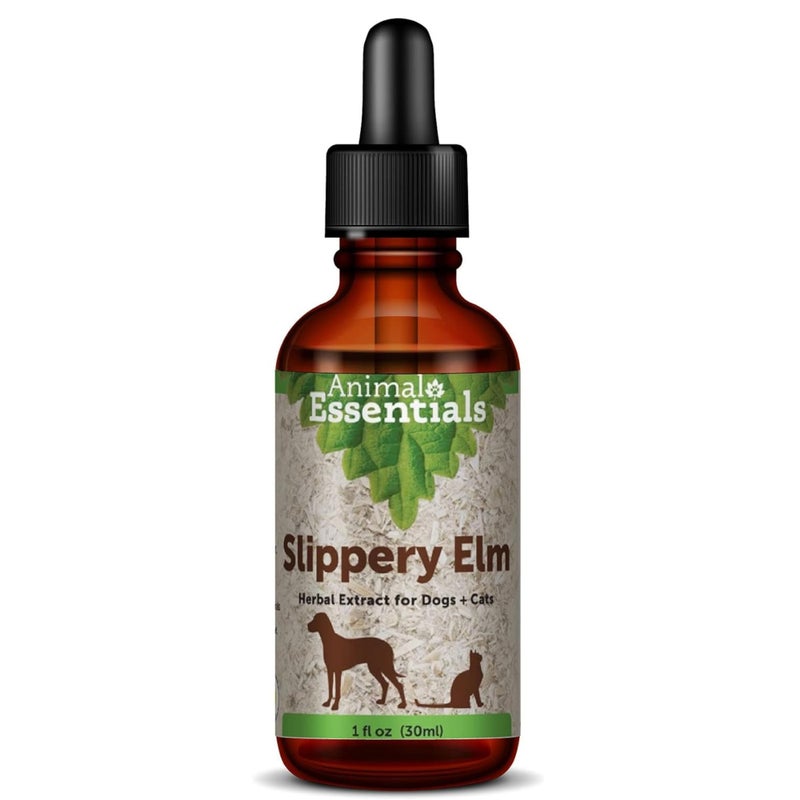Animal Essentials Slippery Elm - Herbal Extract for Dogs and Cats, Promotes Healthy Digestion, Bowel Function, Certified Organic Herbs, All Natural, Respiratory Health, Liquid Formula - 1 Fl Oz - Image 1