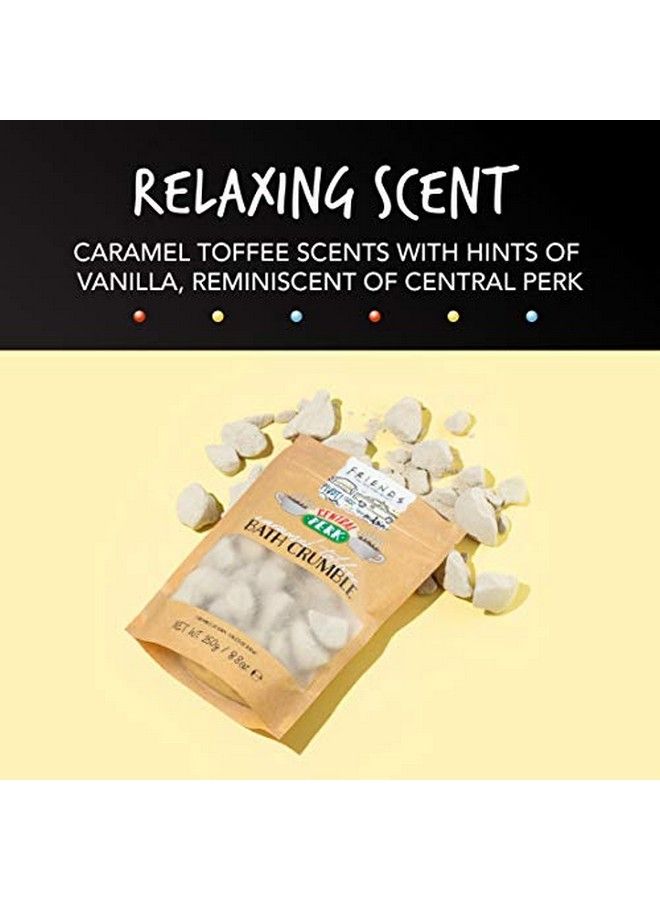 Paladone فتات الاستحمام سنترال بيرك 250 جرام برائحة الكراميل والحلوى، بضائع مرخصة رسميًا من مسلسل Friends التلفزيوني - Image 4