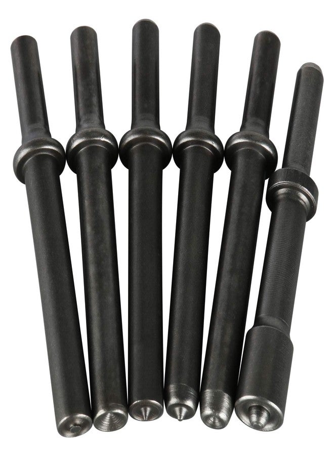 YaeKoo 7 Pcs Air Hammer Bits Accessories 0.401 Shank Heavy Duty Smoothing Pneumatic Air Rivet Hammer Chisel High Carbon Steel Bits Extended Length Tools Kit with Spring - Image 3