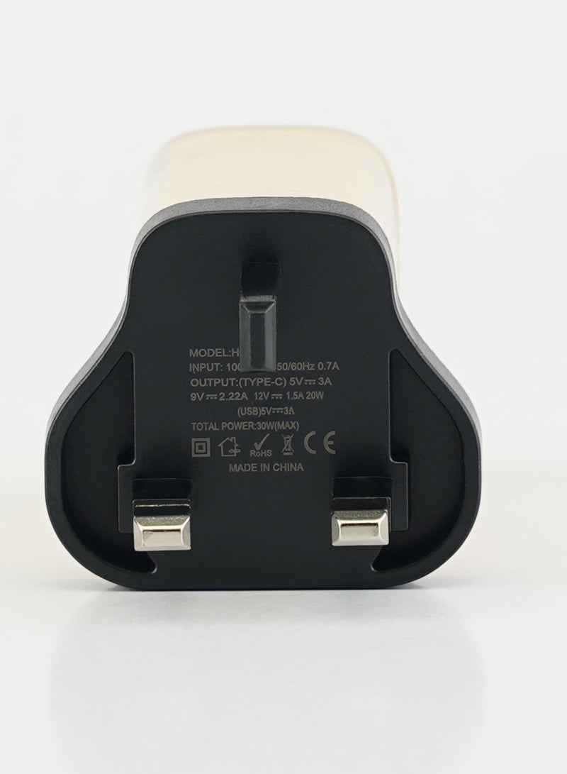 JBQ PD+USB Dual Port Fast Charging Adapter With C to C Cable - Image 3