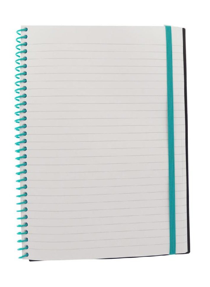 ROCO classic spiral notebook – black/aqua - Image 2