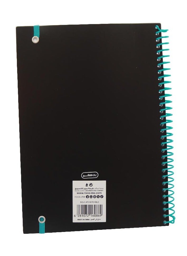 ROCO classic spiral notebook – black/aqua - Image 3